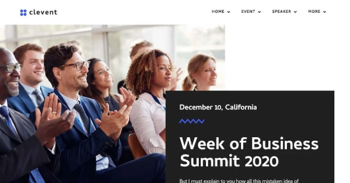 Clevent | Event & Conference Elementor Template Kit