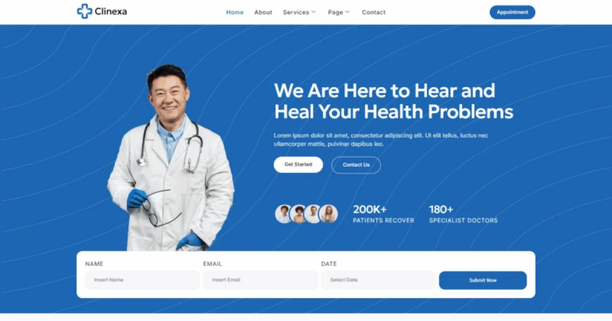 Clinexa – Medical Clinic & Hospital Elementor Template Kit