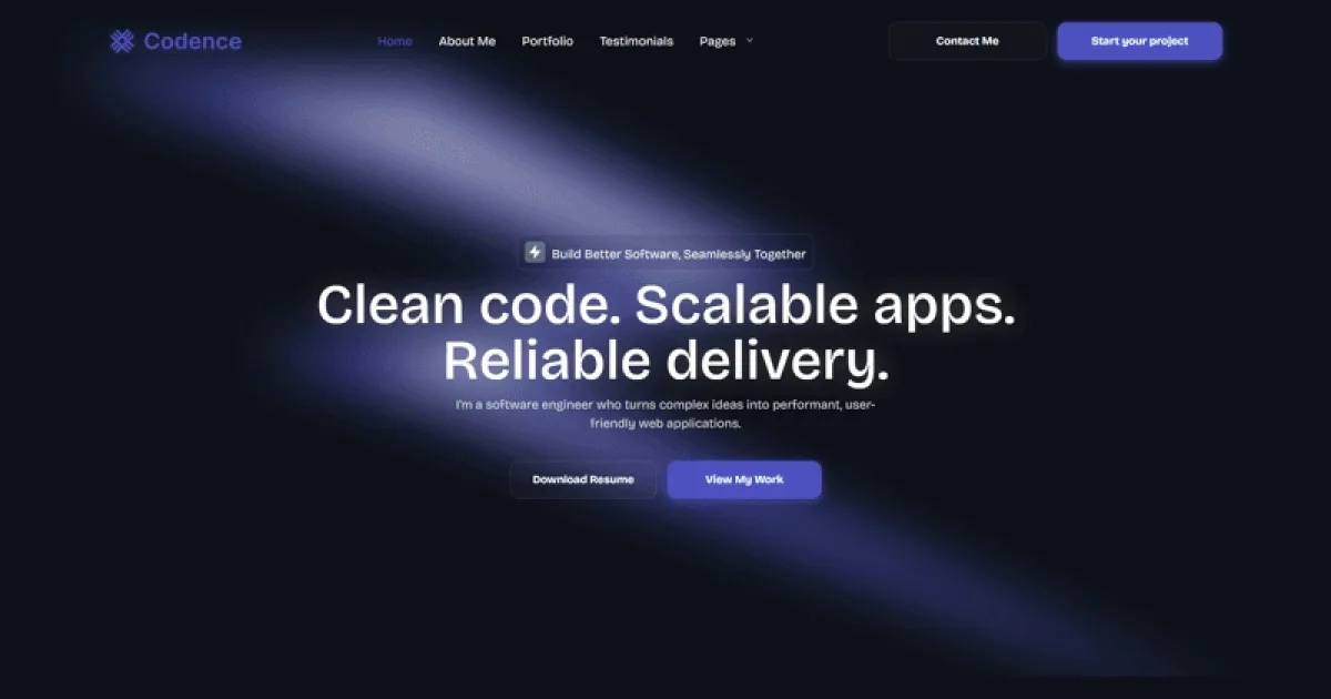 Codence – Developer Software Engineer Portfolio Elementor Template Kit
