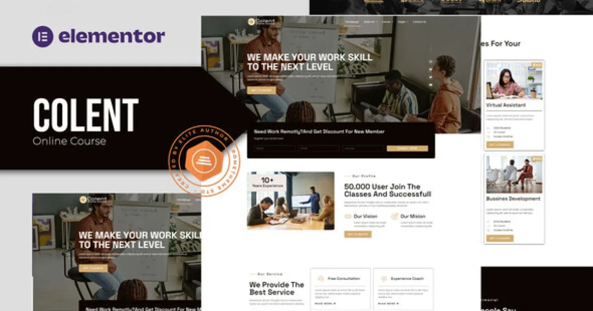 Colent – Online Course Elementor Template Kit
