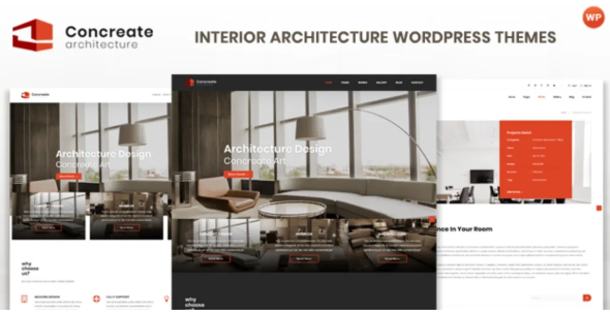 Concreate – Interior Architecture Interactive WordPress Theme