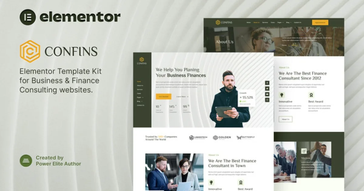 Confins – Business & Finance Consulting Elementor Template Kit