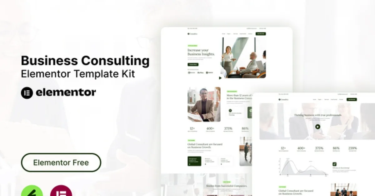 Consultry – Business Consulting Elementor Template Kit