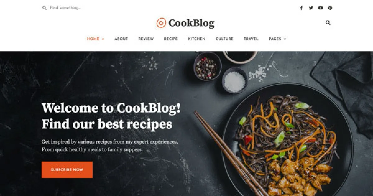 CookBlog – Food & Personal Blog Elementor Template Kit