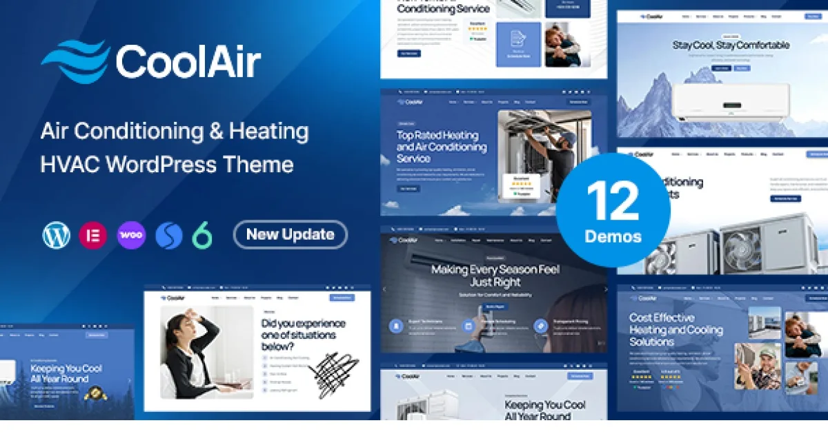 Coolair – Air Conditioning & Heating HVAC WordPress Theme