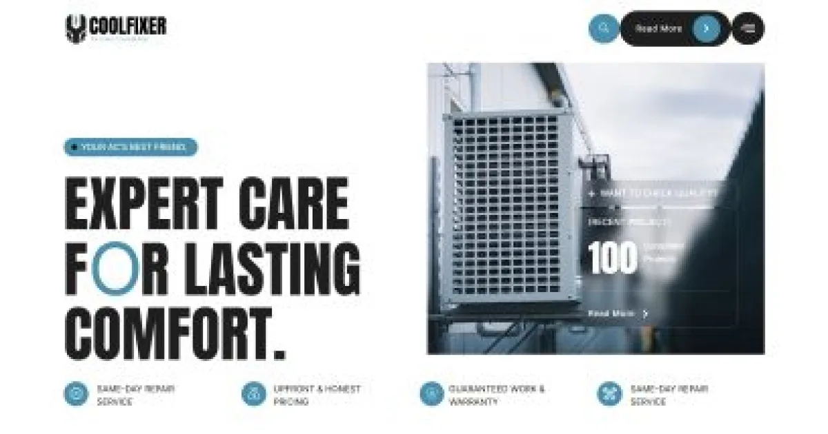Coolfixer – Air Conditioner Services Elementor Template Kit