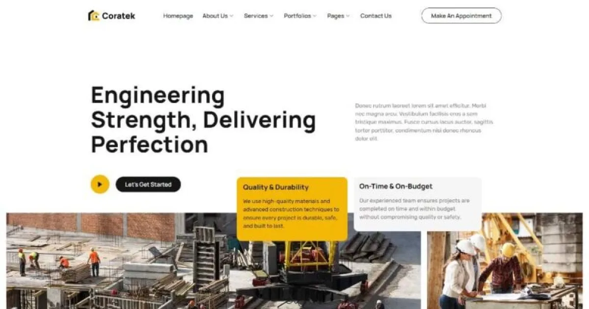 Coratek – Construction Elementor Template Kit