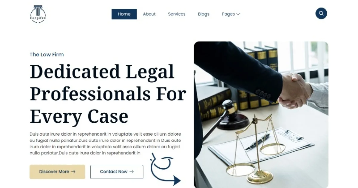 Corpifex – Lawyer Attorney & Law Firm Elementor Template Kit