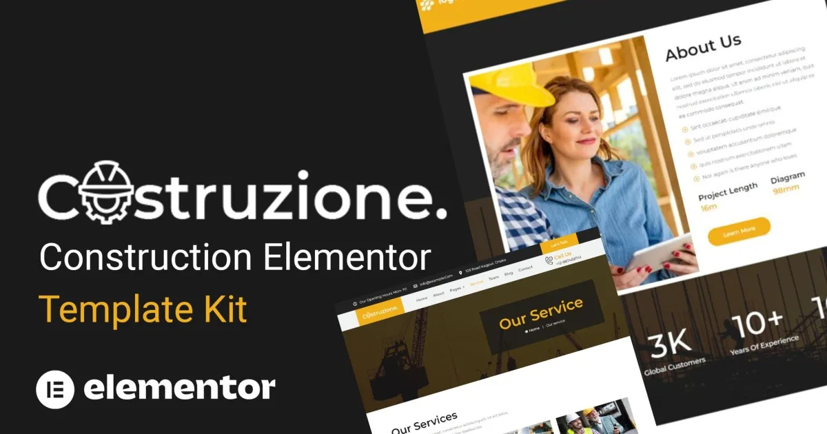 Costruzione – Construction Elementor Template Kit