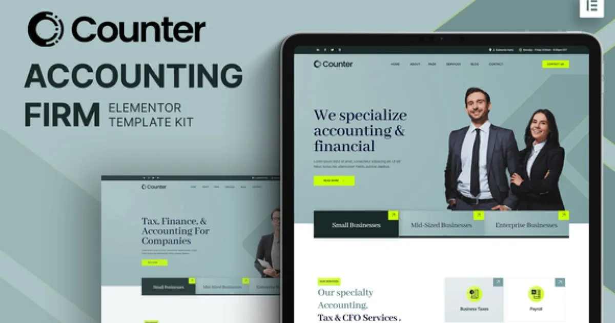 Counter – Accounting Firm Elementor Template Kit - Official Release Preview