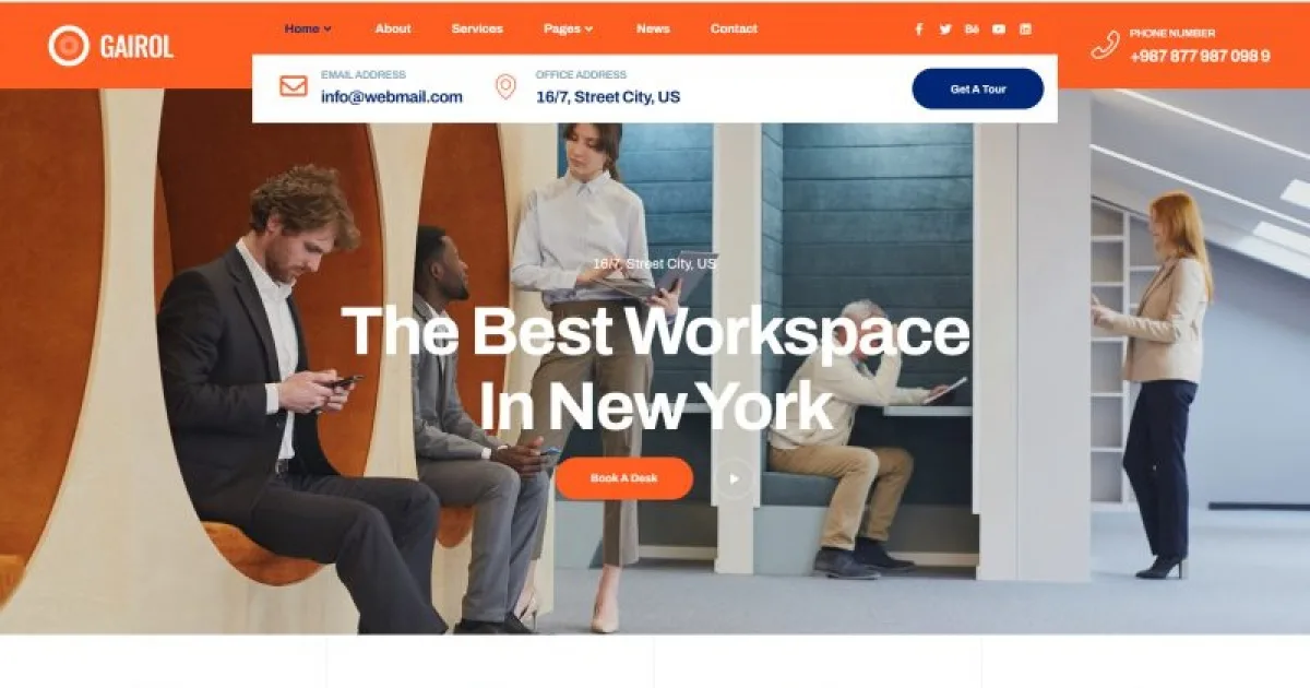 Coworking & Creative Space Elementor Template Kit