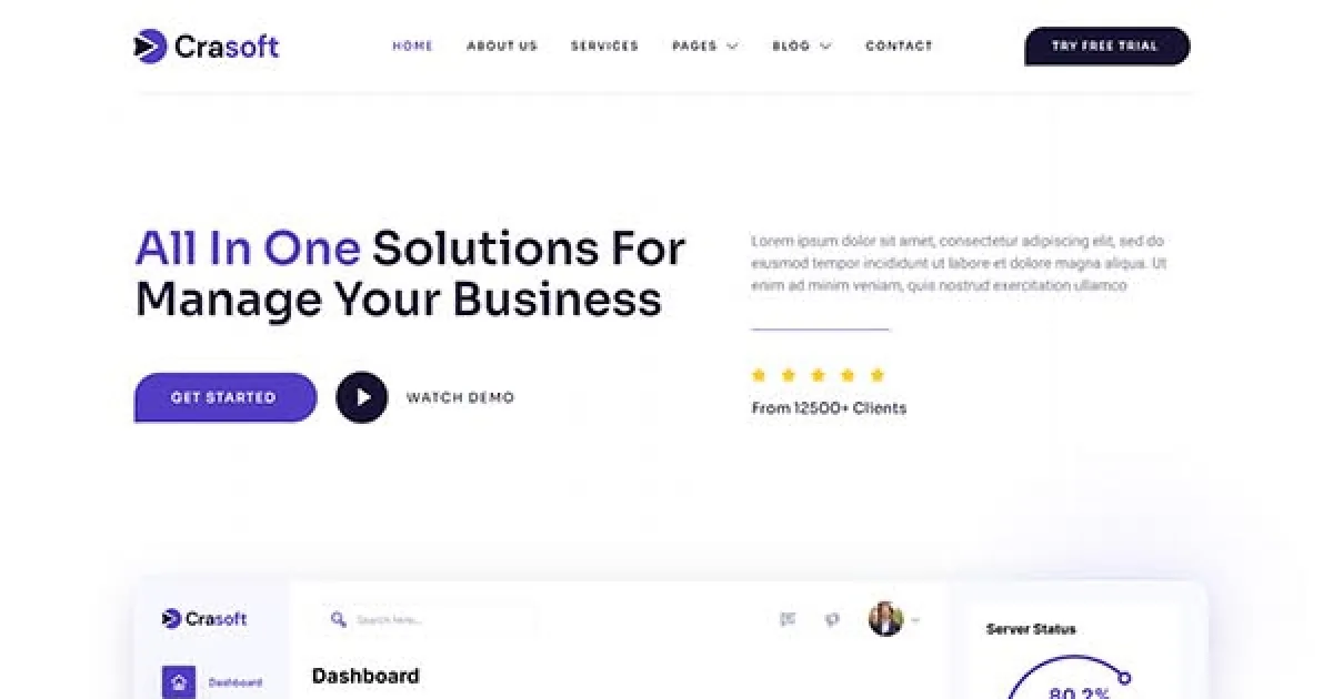 Crasoft – SaaS & Tech Startup Company Elementor Template Kit