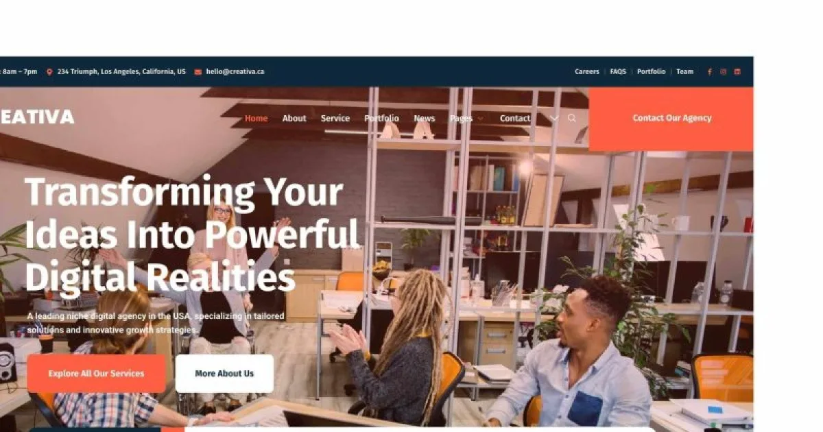 Creativa – Digital Agency Elementor Template Kit