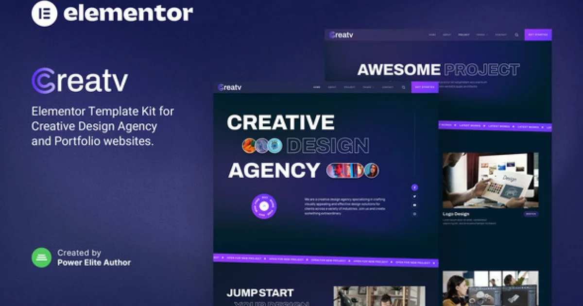 Creatv – Creative Design Agency Elementor Template Kit