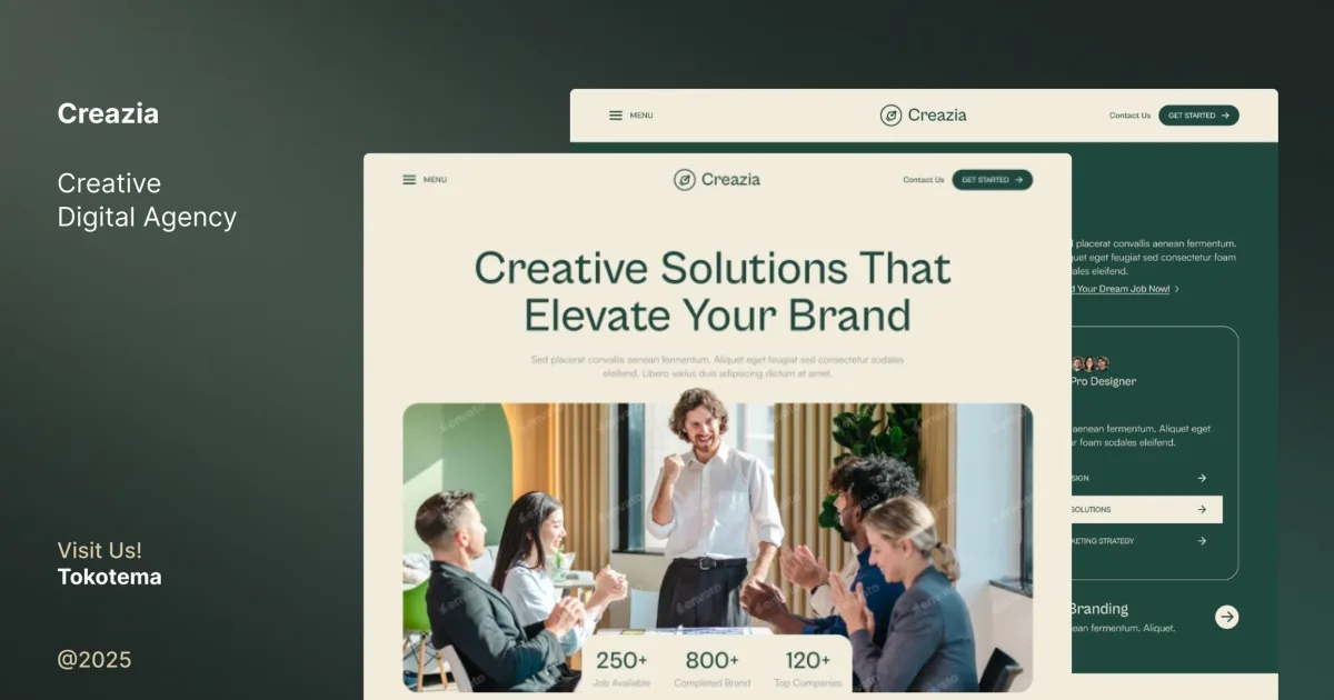 Creazia – Creative Agency Website Elementor Template Kits
