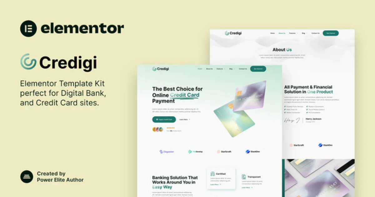 Credigi Theme – Digital Bank & Credit Card FSE WordPress Theme