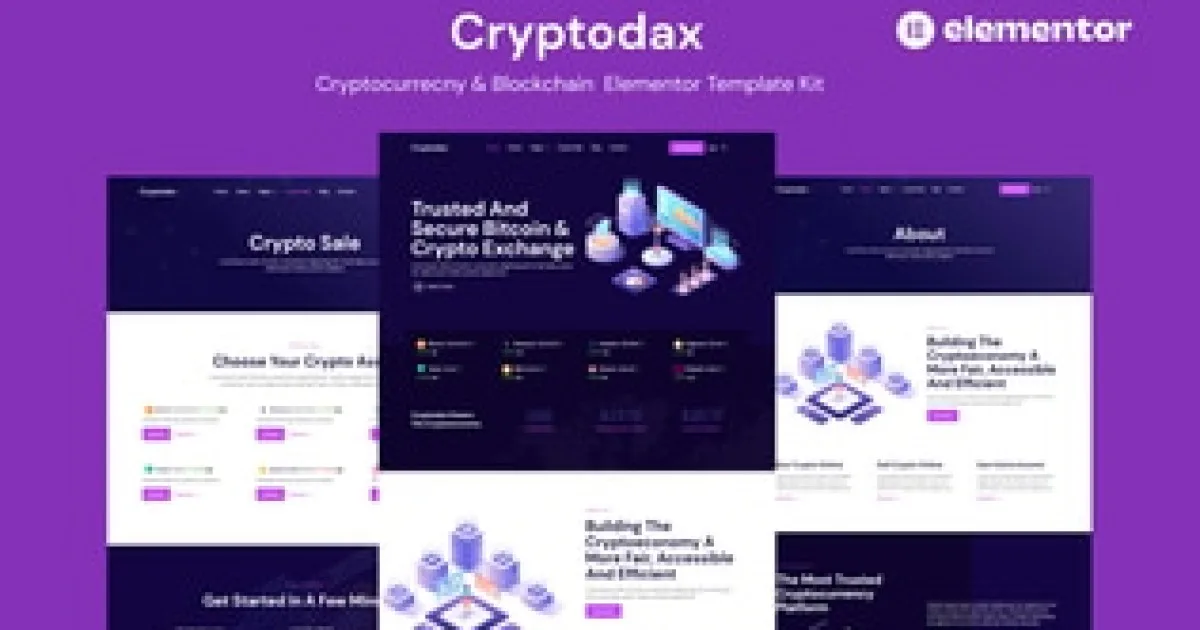 Criptix – Cryptocurrency Blockchain & Bitcoin Elementor Template Kit