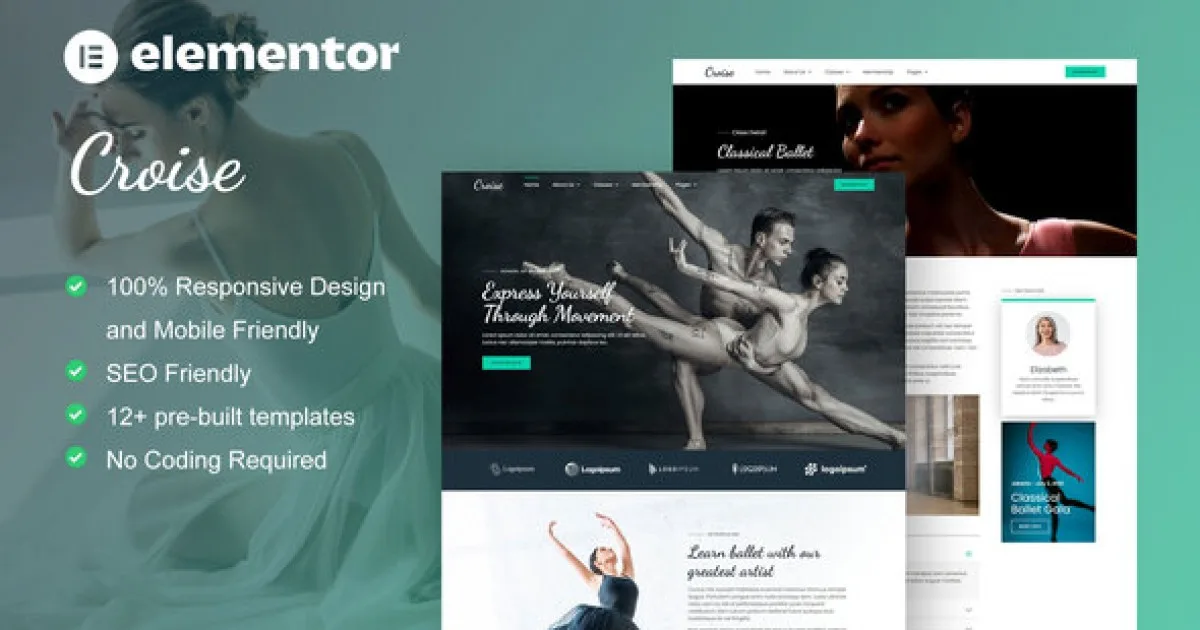 Croise – Ballet & Dance School Elementor Pro Template Kit