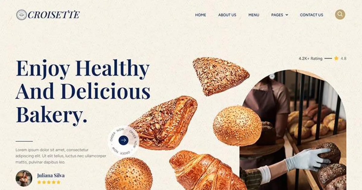 Croisette – Modern Bakery and Cake Shop Elementor Template Kit