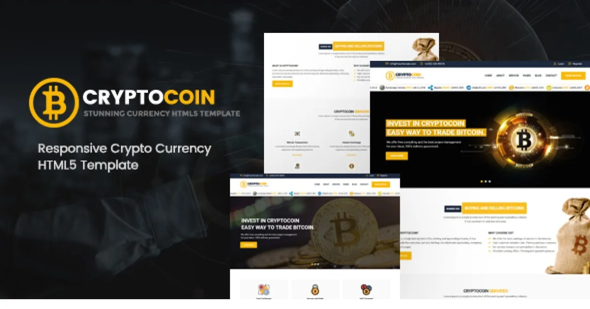 CryptoCoin – Bitcoin Crypto Currency Wallet and Mining Template