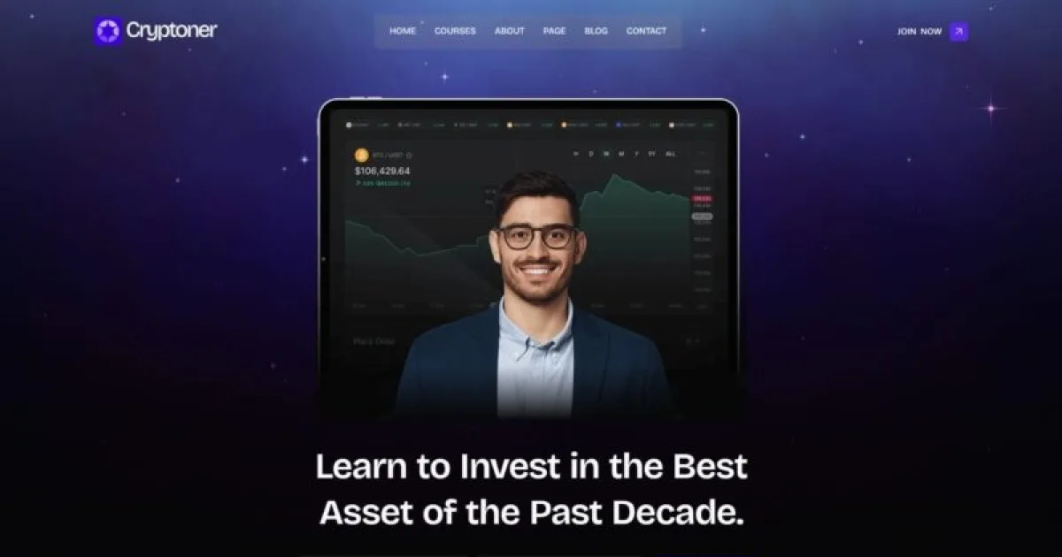 Cryptoner – Online Crypto Courses Elementor Template Kit