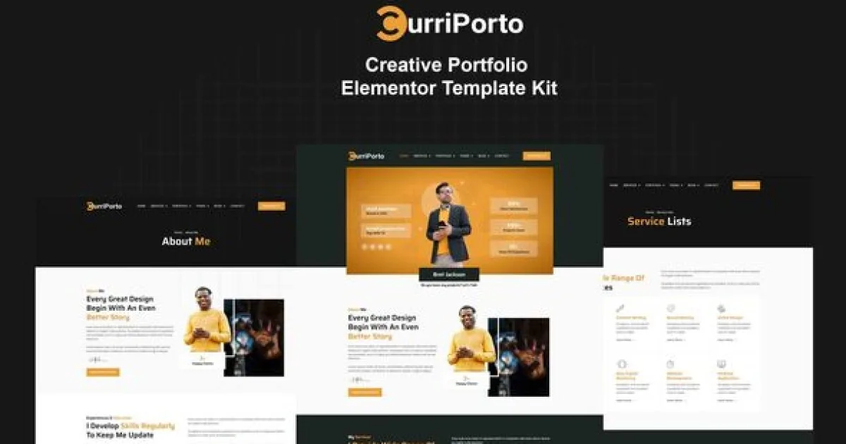 Curriporto – Creative Portfolio Elementor Pro Template Kit