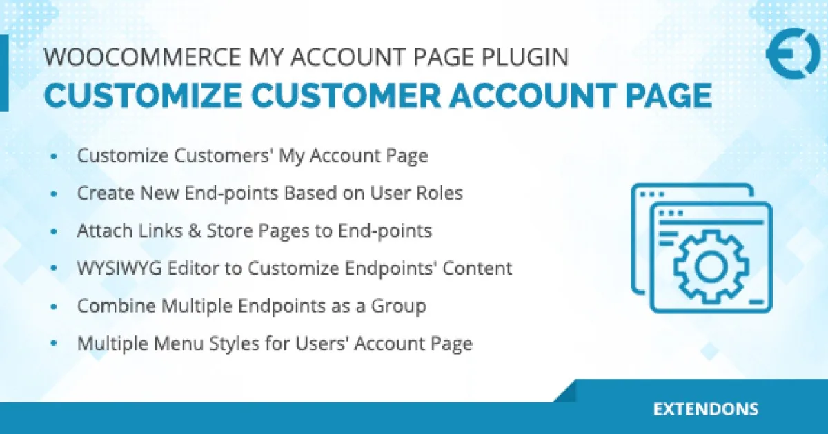 Customize My Account Page For Woocommerce