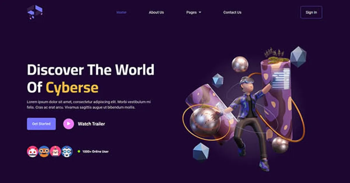 Cyberse – Virtual Reality Service Elementor Template Kit