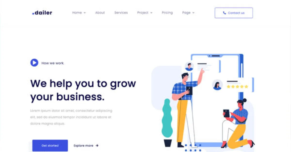 Dailer – Startup Elementor Template Kit