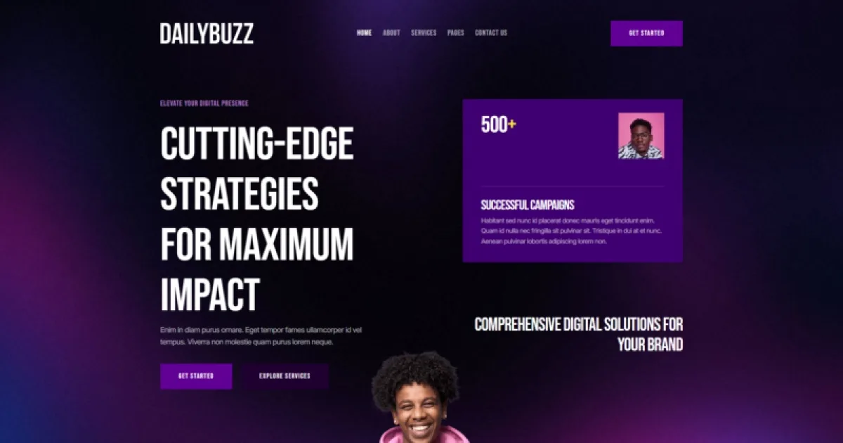 DailyBuzz – Digital Agency Elememtor Template Kit