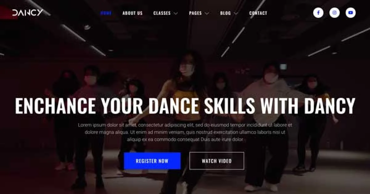 Dancy – Dance School & Studio Elementor Template Kit