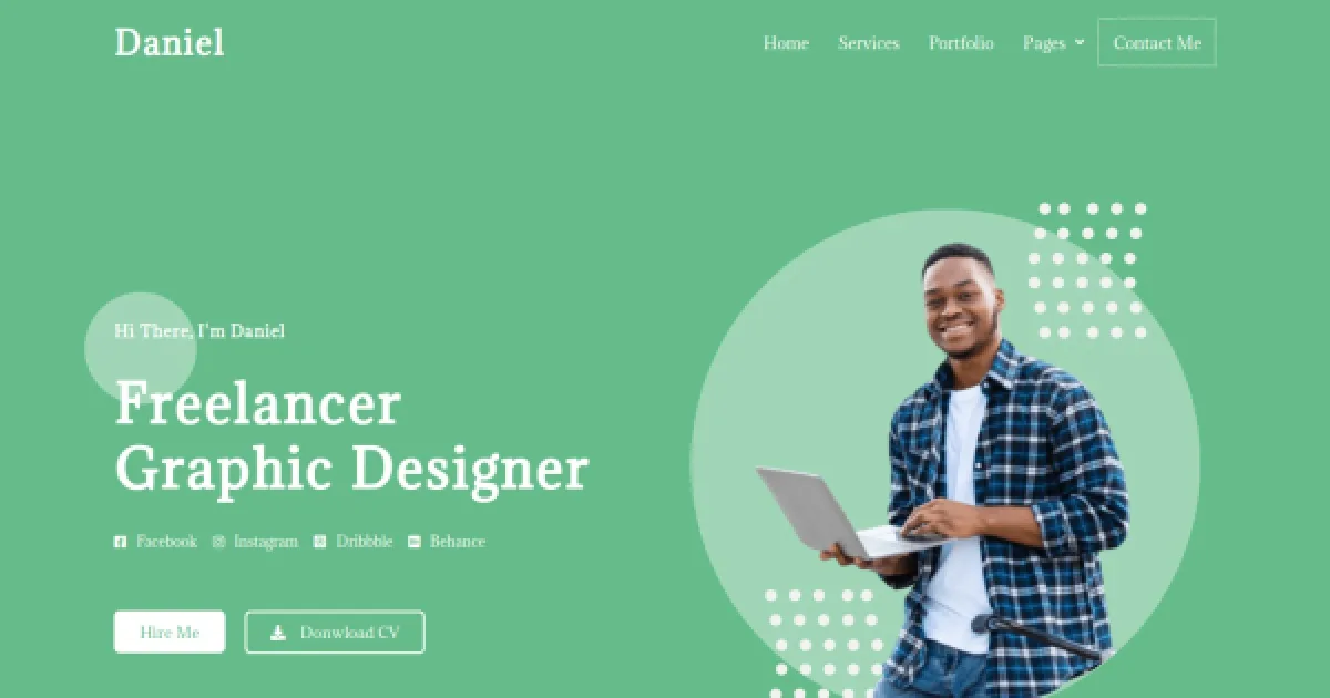 Daniel – Personal lancer Elementor Template Kit