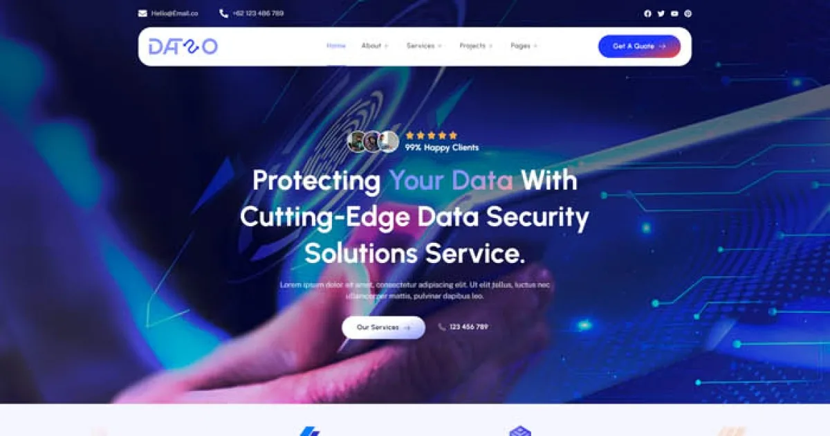 Dataso – Data Security Solutions Elementor Template Kit