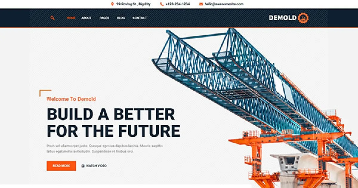 Demold – Construction Elementor Template Kit