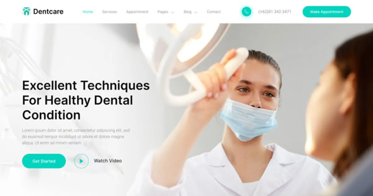 Dentcare – Dentist & Dental Clinic Elementor Template Kit