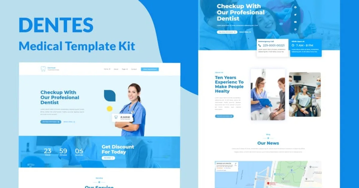 Dentes – Medical Elementor Template Kit