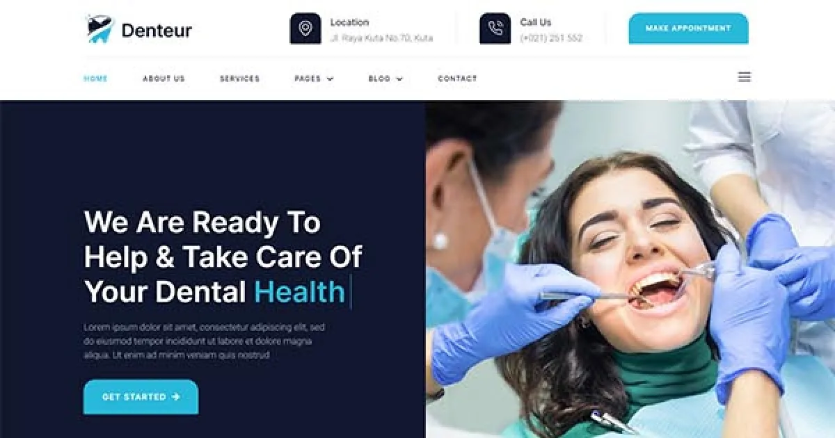Denteur – Dentist & Dental Clinic Elementor Template Kit