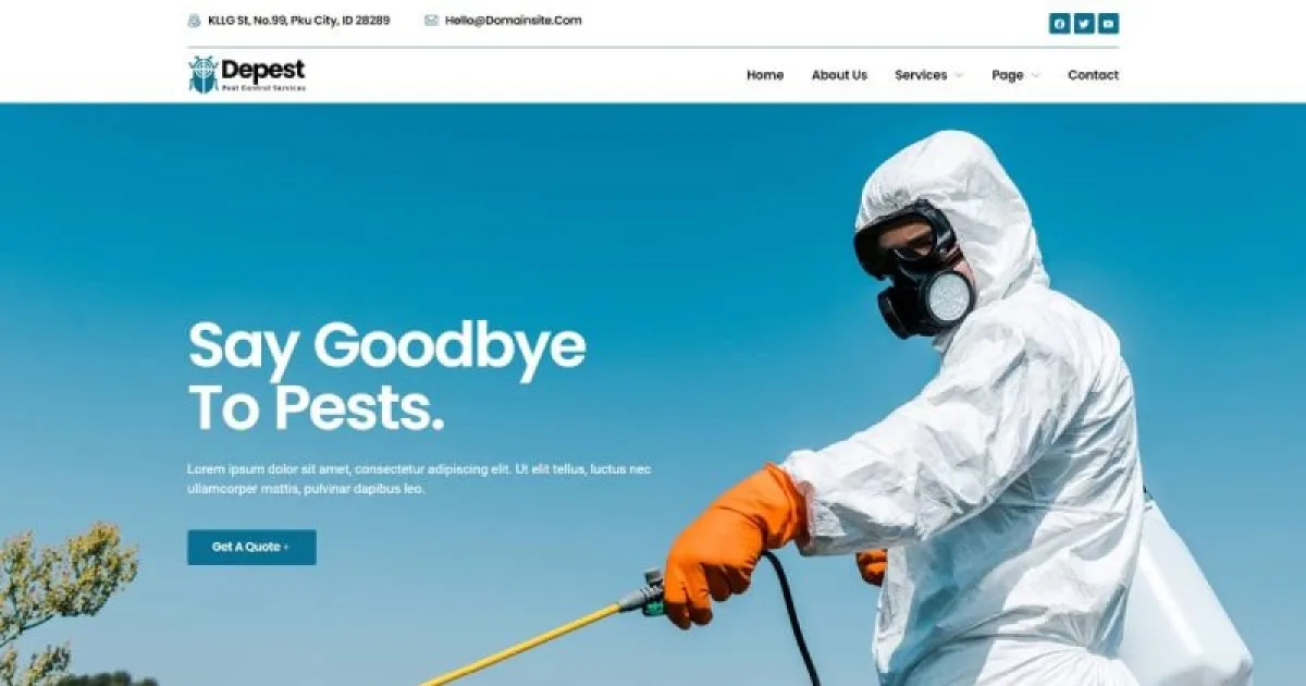 Depest – Pest Control Services Elementor Template Kit