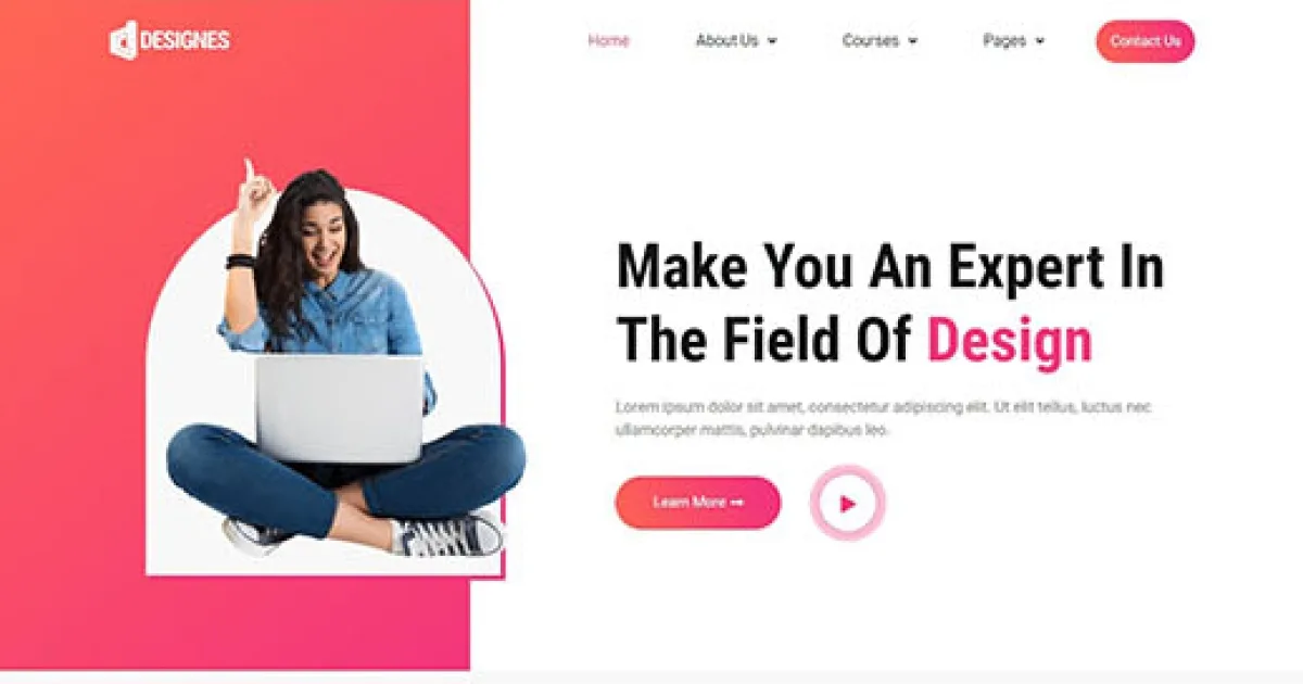 Designes – Online Design Course Elementor Template Kit