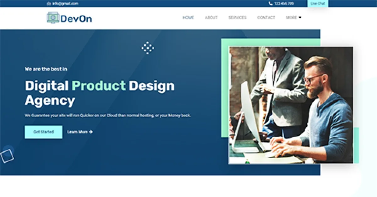 DevOn | Digital Product Design Agency Elementor Template Kit