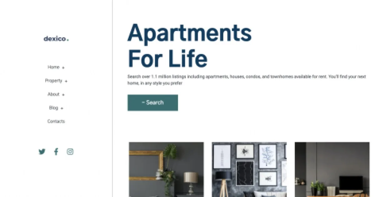 Dexico – Apartment Rent Elementor Template Kit