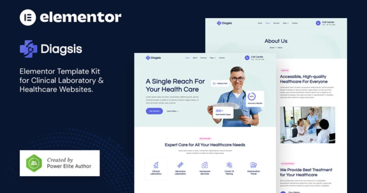 Diagsis – Clinical Laboratory & Healthcare Elementor Template Kit