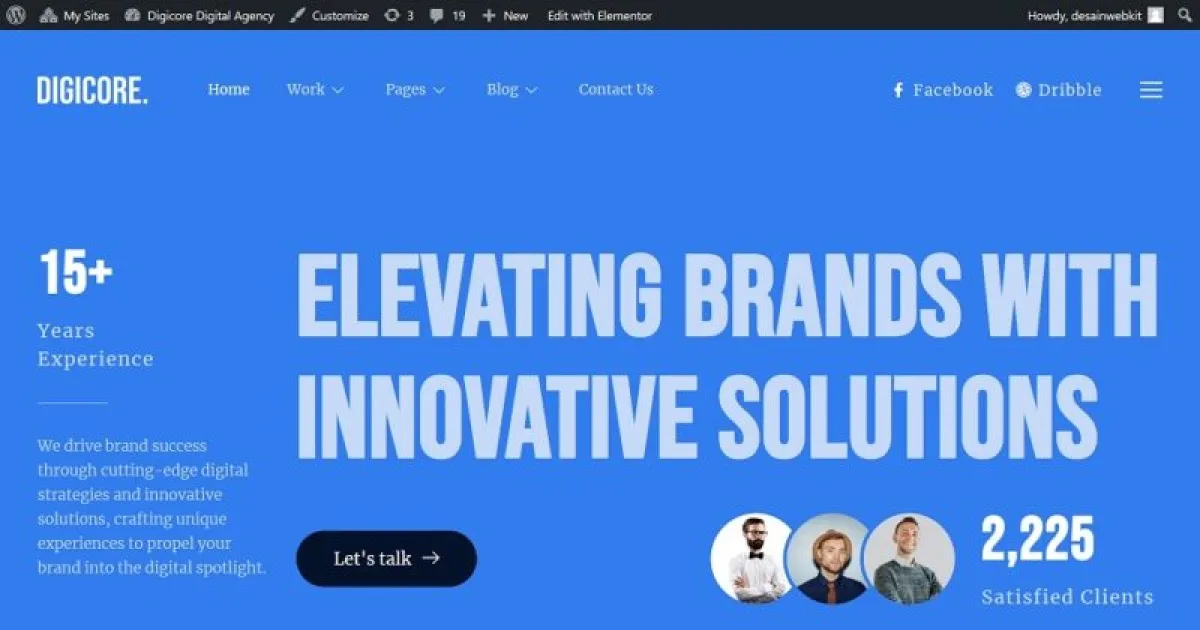 Digicore – Creative Digital Agency Elementor Template Kit