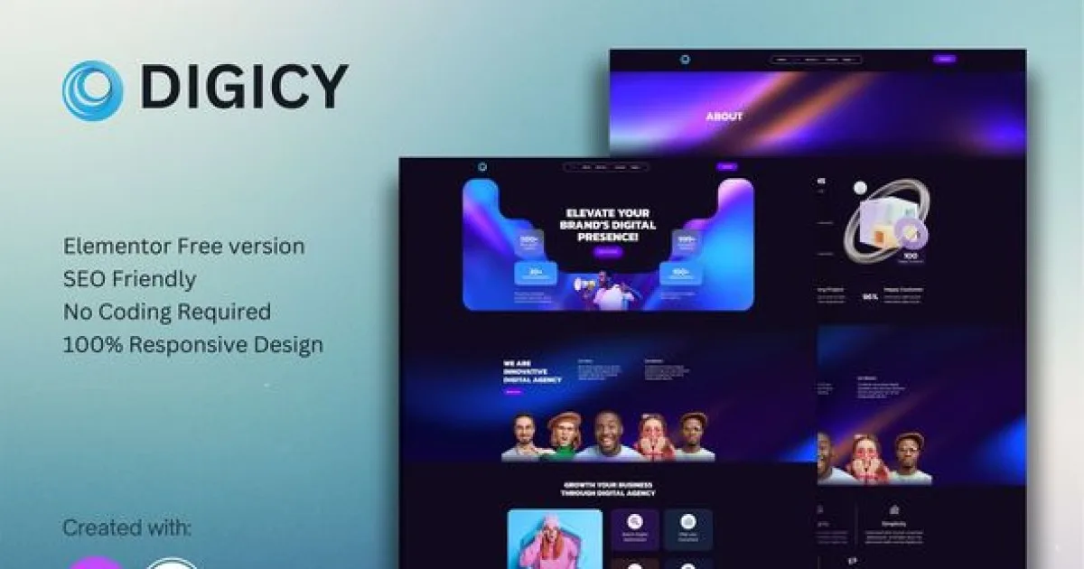 Digicy – Digital Marketing Agency Elementor Template Kit