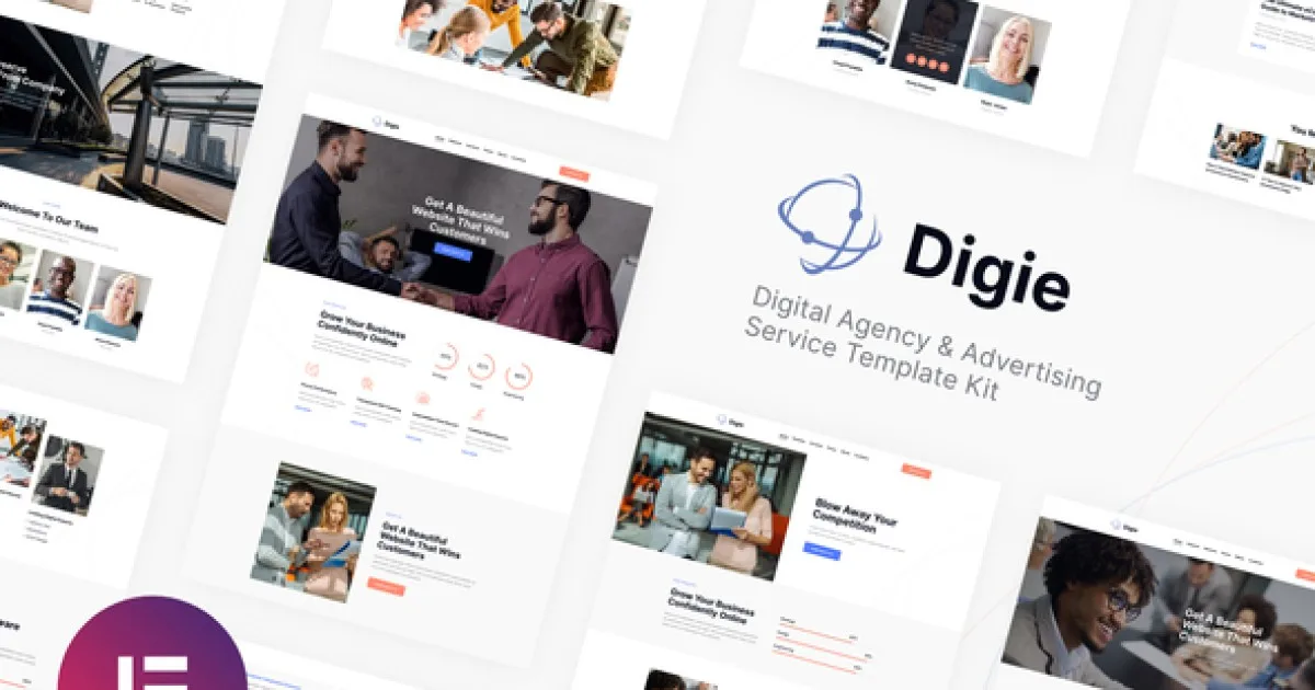 Digie | Digital Agency & Advertising Service Elementor Template Kit
