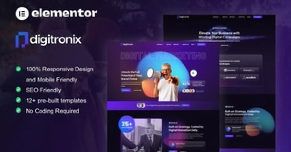 Digitalix – Software Company Elementor Pro Template Kit