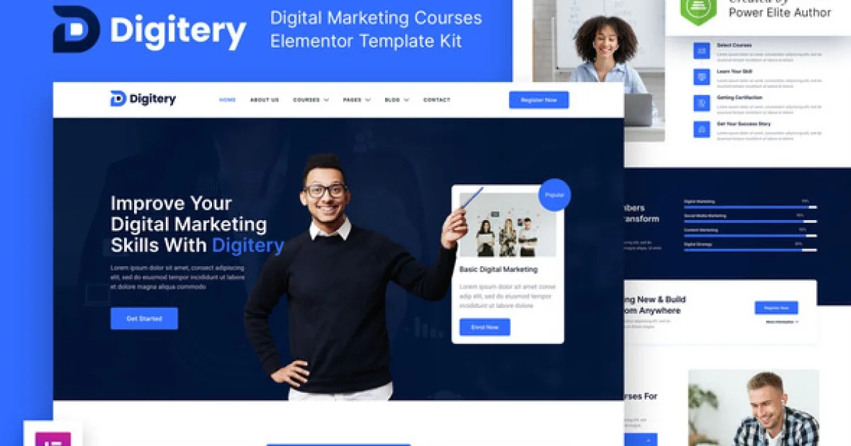 Digitery – Digital Marketing Courses Elementor Template Kit