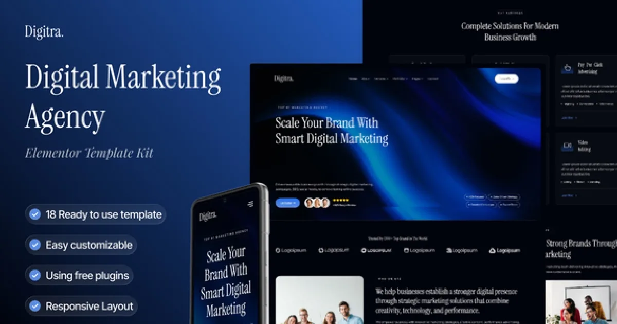 Digitra – Digital Marketing Agency Elementor Template Kit