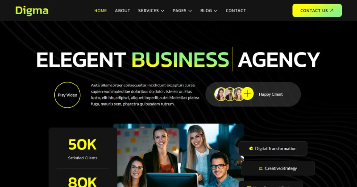Digma – Creative Digital Agency Elementor Template Kit