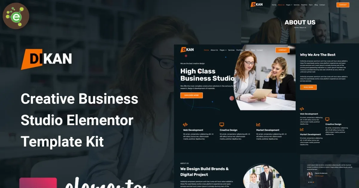 Dikan – Creative Business Studio Elementor Template Kit